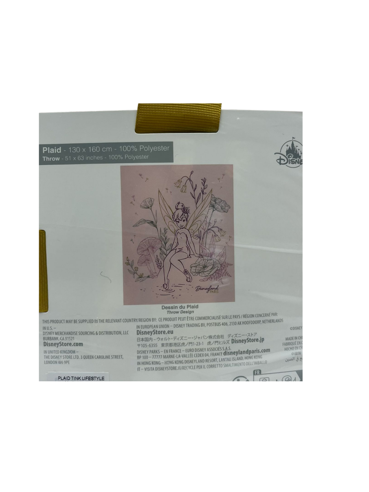 Plaid la fée clochette lifestyle Disney