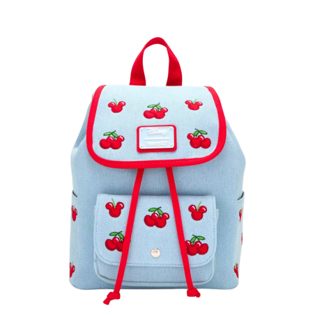 Sac à dos Cherries denim Mickey Mouse LOUNGEFLY