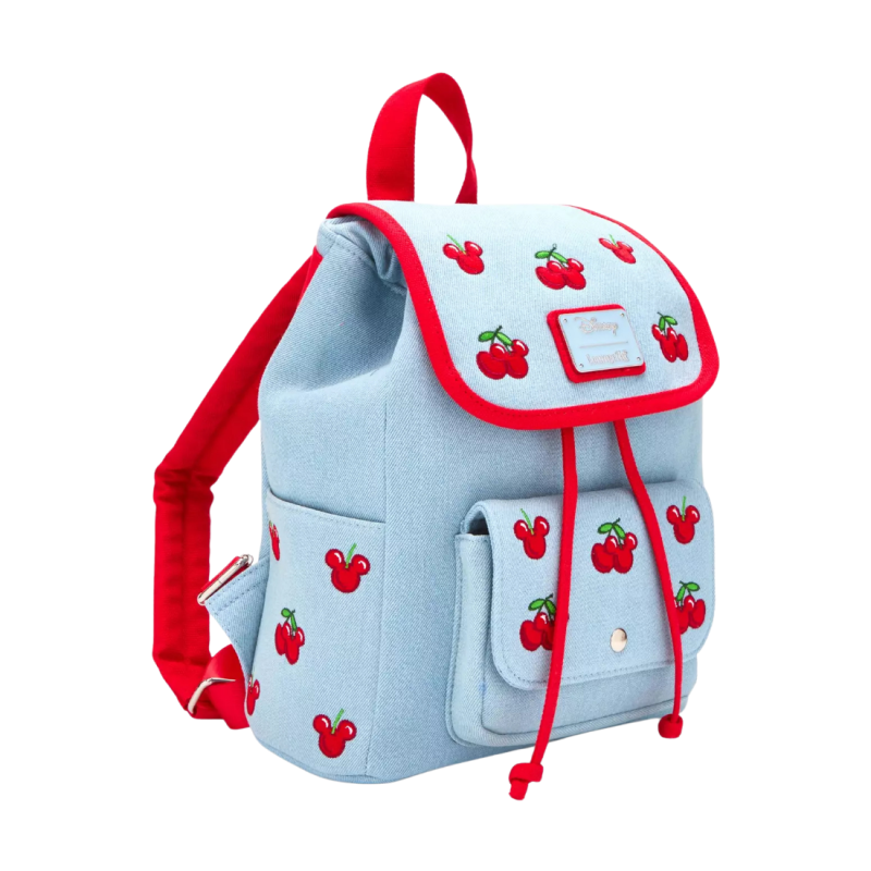 Sac à dos Cherries denim Mickey Mouse LOUNGEFLY