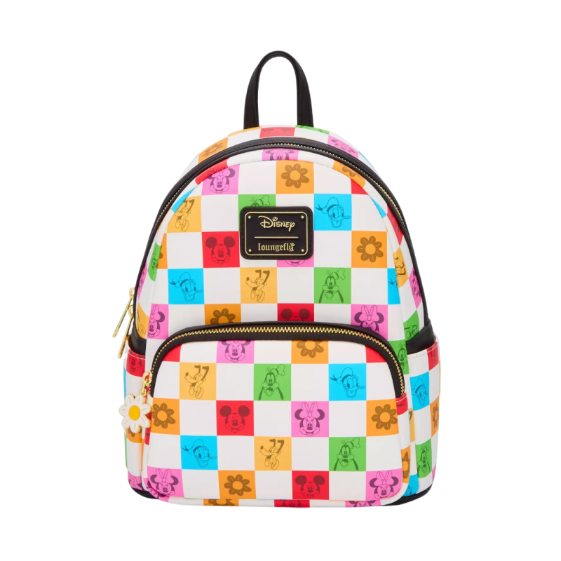 Sac à dos checkered colorfull Mickey Mouse and friends LOUNGEFLY