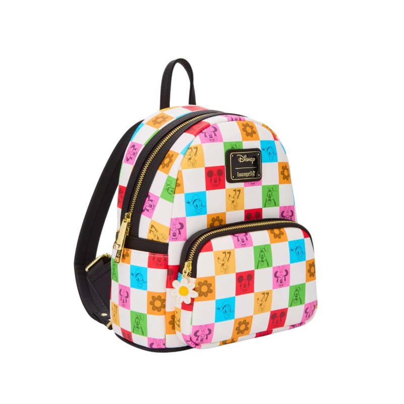 Sac à dos checkered colorfull Mickey Mouse and friends LOUNGEFLY