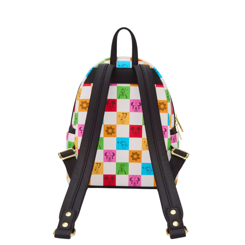 Sac à dos checkered colorfull Mickey Mouse and friends LOUNGEFLY