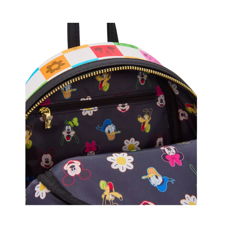 Sac à dos checkered colorfull Mickey Mouse and friends LOUNGEFLY