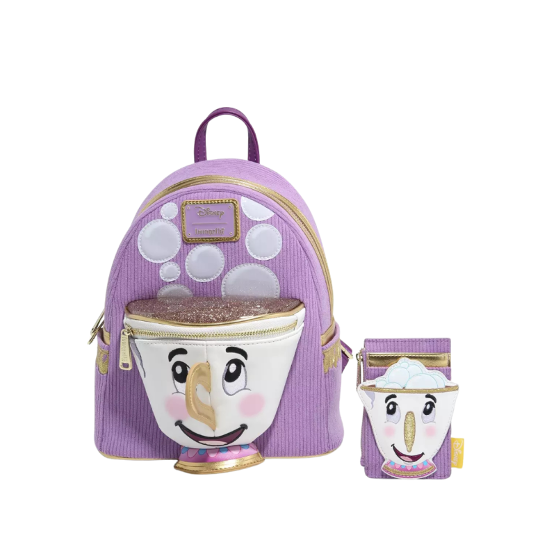 Porte cartes Zip figural La belle & la bête LOUNGEFLY