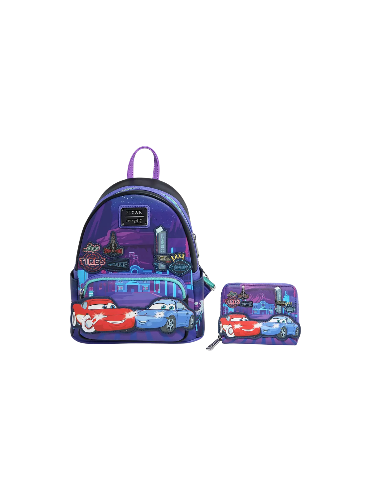 Portefeuille McQueen & Sally nighttime Cars LOUNGEFLY