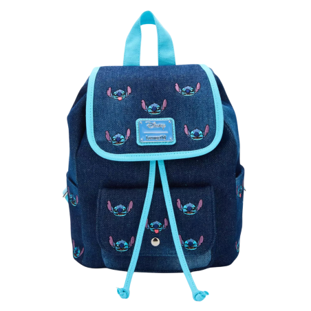 Sac à dos embroidered denim Lilo & Stitch LOUNGEFLY