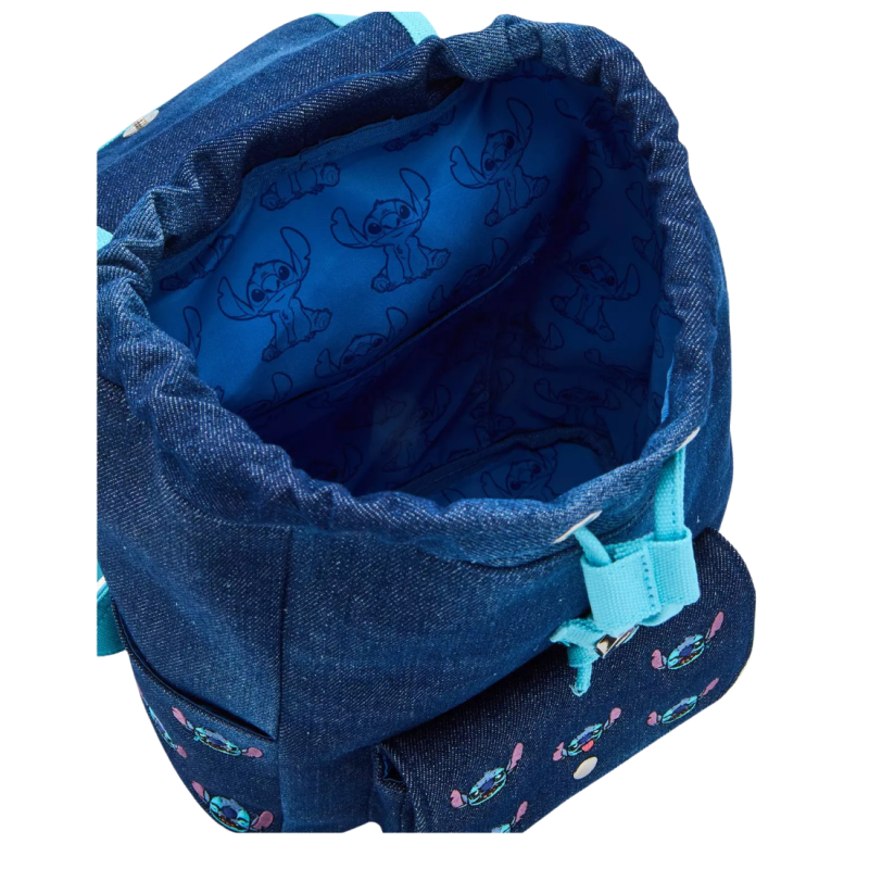 Sac à dos embroidered denim Lilo & Stitch LOUNGEFLY