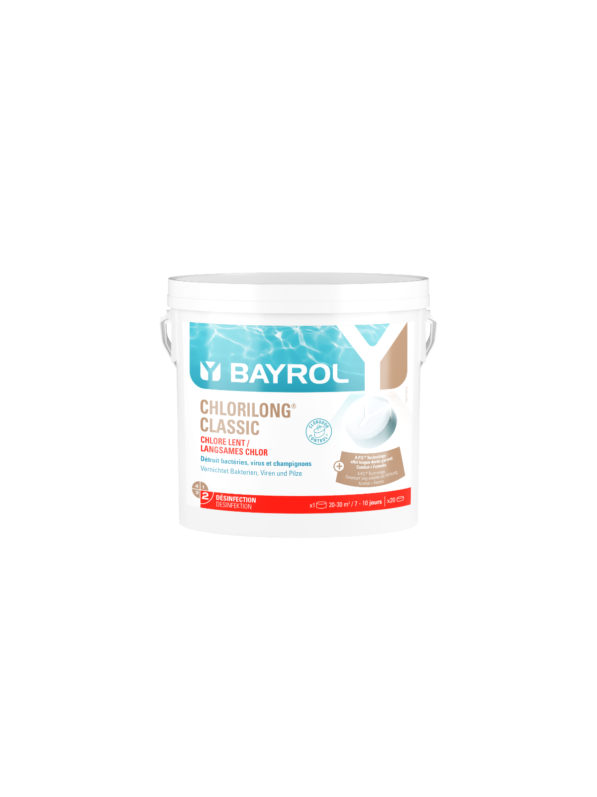 Chlorilong Classic 5kg BAYROL 5736156 galets chlore piscine