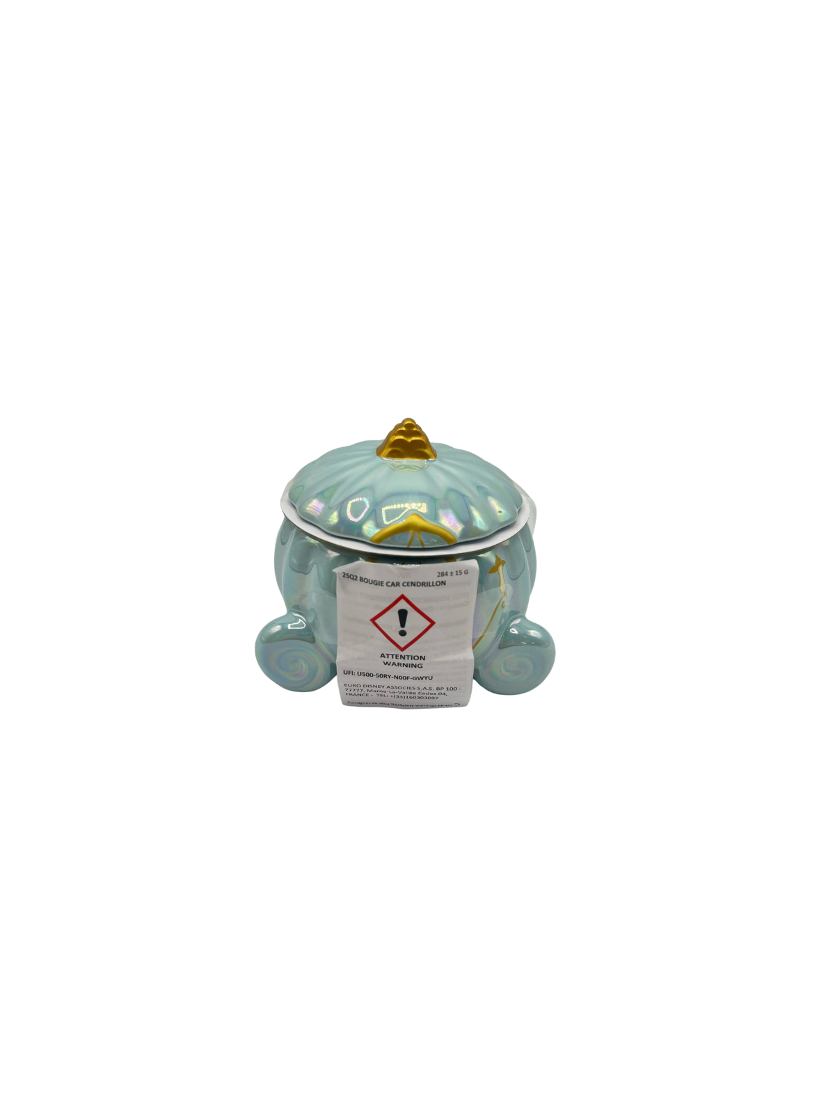 Bougie carosse cendrillon senteur citrouille et epices disney