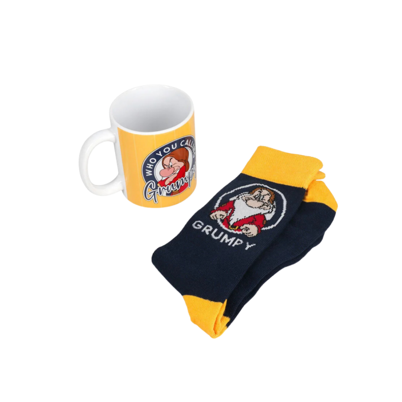 Set Mug + chaussettes Grumpy Blanche-neige et les 7 nains disney