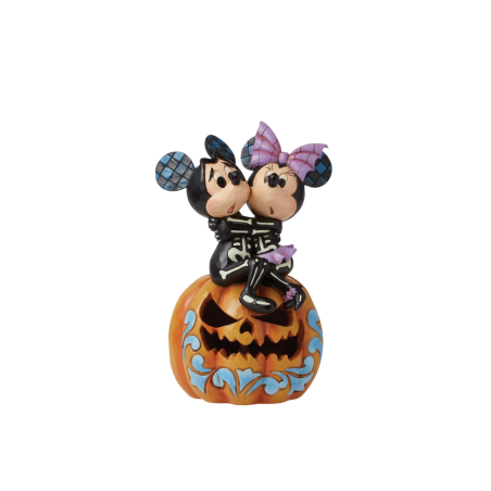 Figurine citrouille Led Mickey & Minnie squelettes disney traditions 6016596