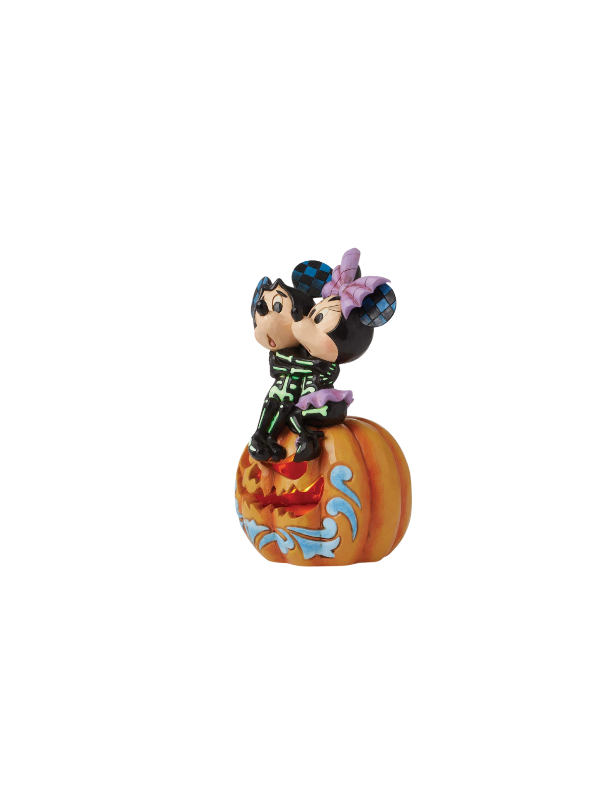 Figurine citrouille Led Mickey & Minnie squelettes disney traditions 6016596