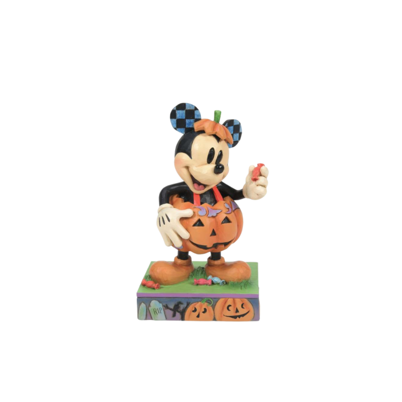 Figurine Mickey en costume de citrouille disney traditions 6014353
