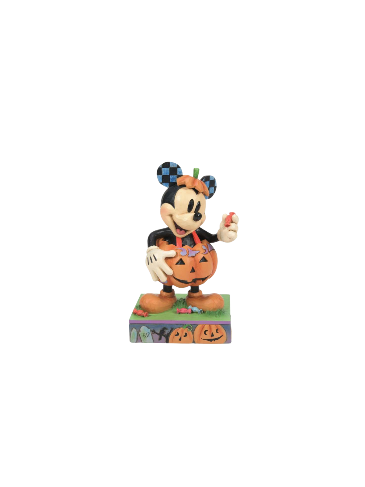 Figurine Mickey en costume de citrouille disney traditions 6014353