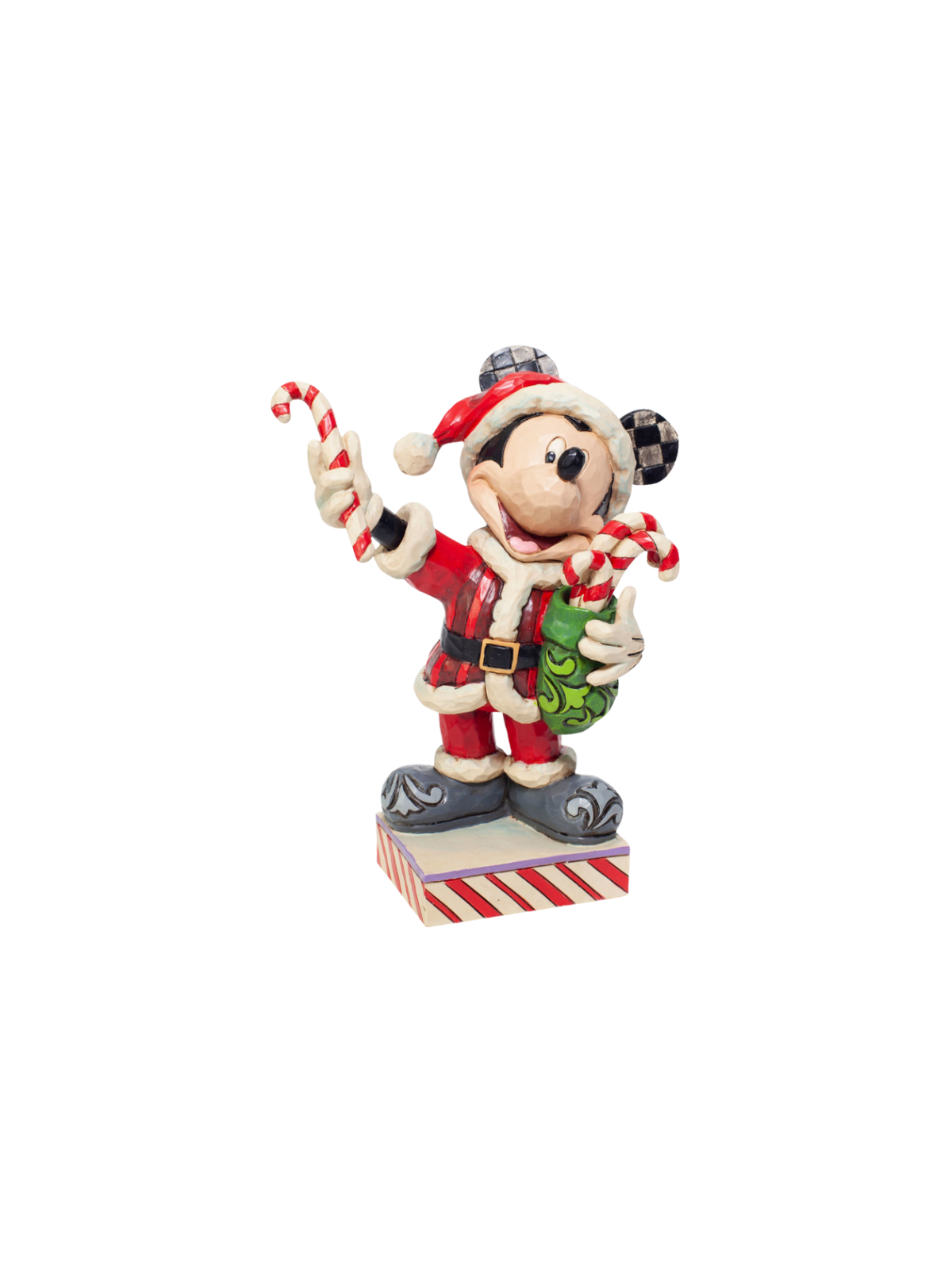Figurine Mickey de noël avec sucres d'orge disney traditions 6007068