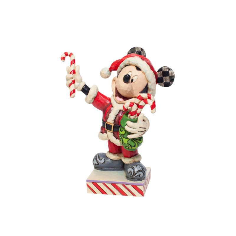 Figurine Mickey de noël avec sucres d'orge disney traditions 6007068
