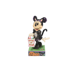 Figurine Minnie en costume de chat noir disney traditions 6014354