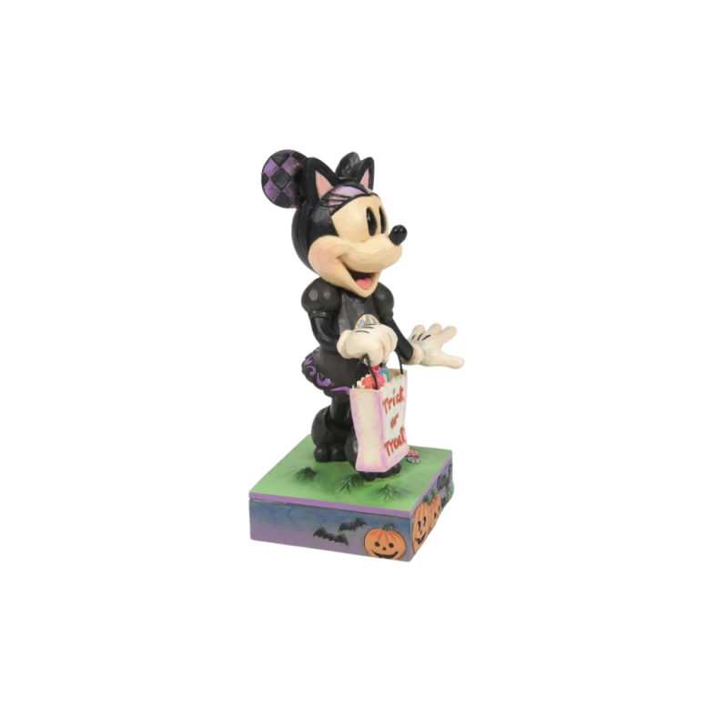 Figurine Minnie en costume de chat noir disney traditions 6014354