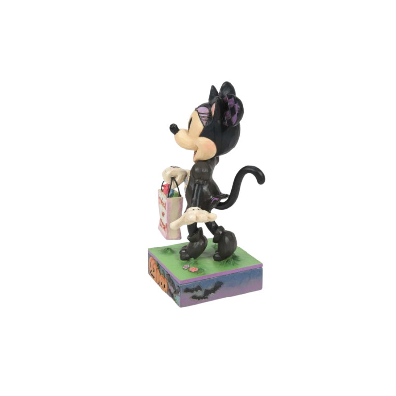 Figurine Minnie en costume de chat noir disney traditions 6014354