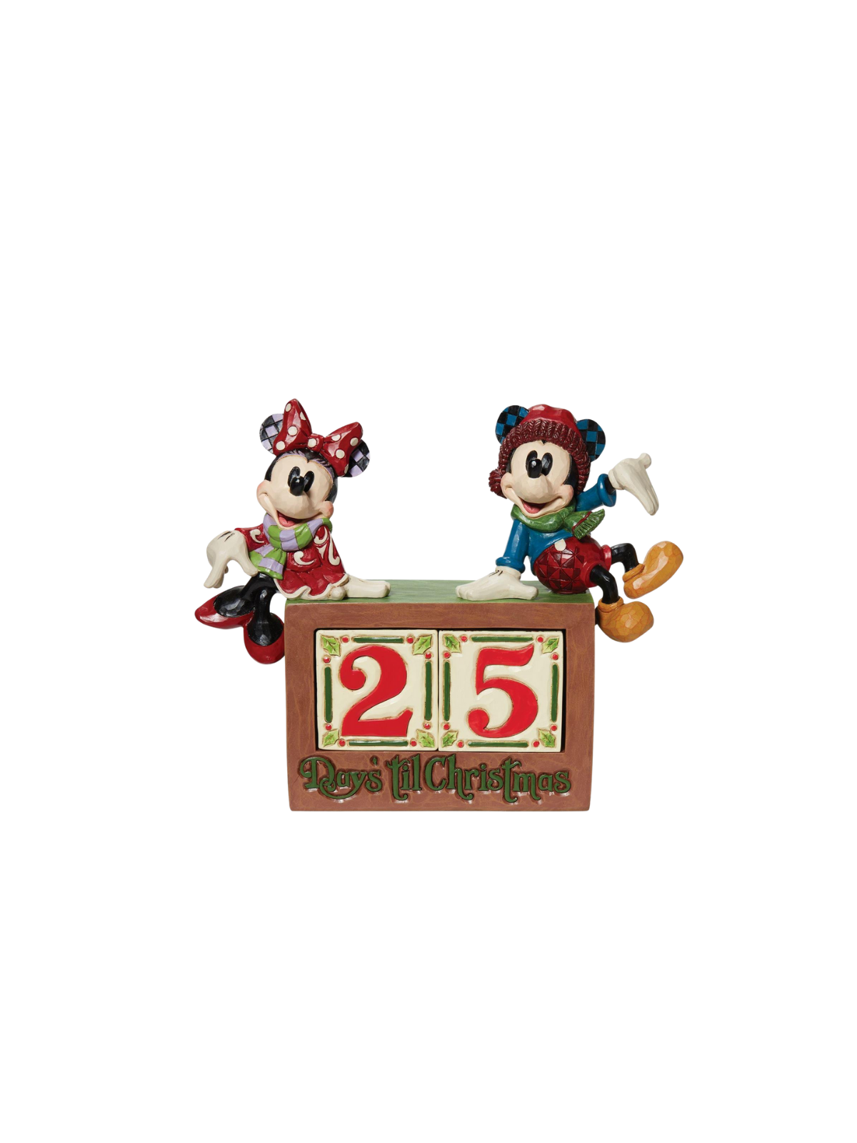 Figurine Mickey & Minnie décompte de Noël disney traditions 6013057