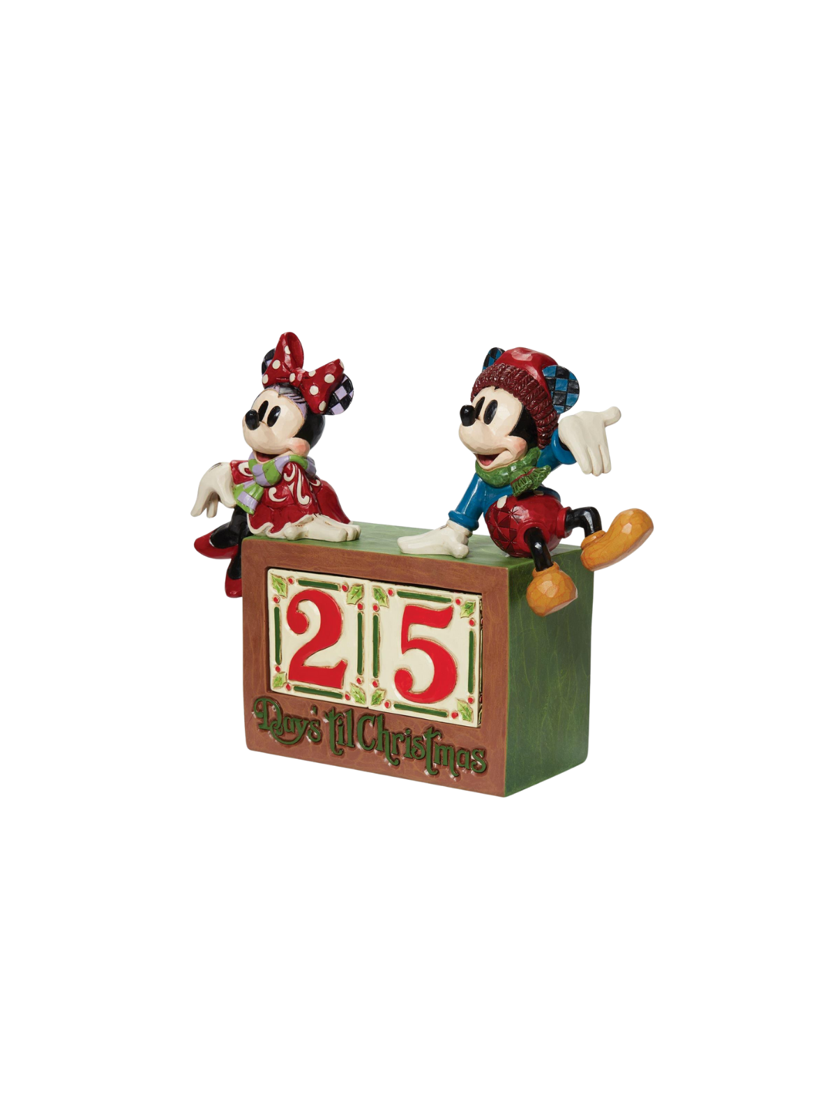 Figurine Mickey & Minnie décompte de Noël disney traditions 6013057