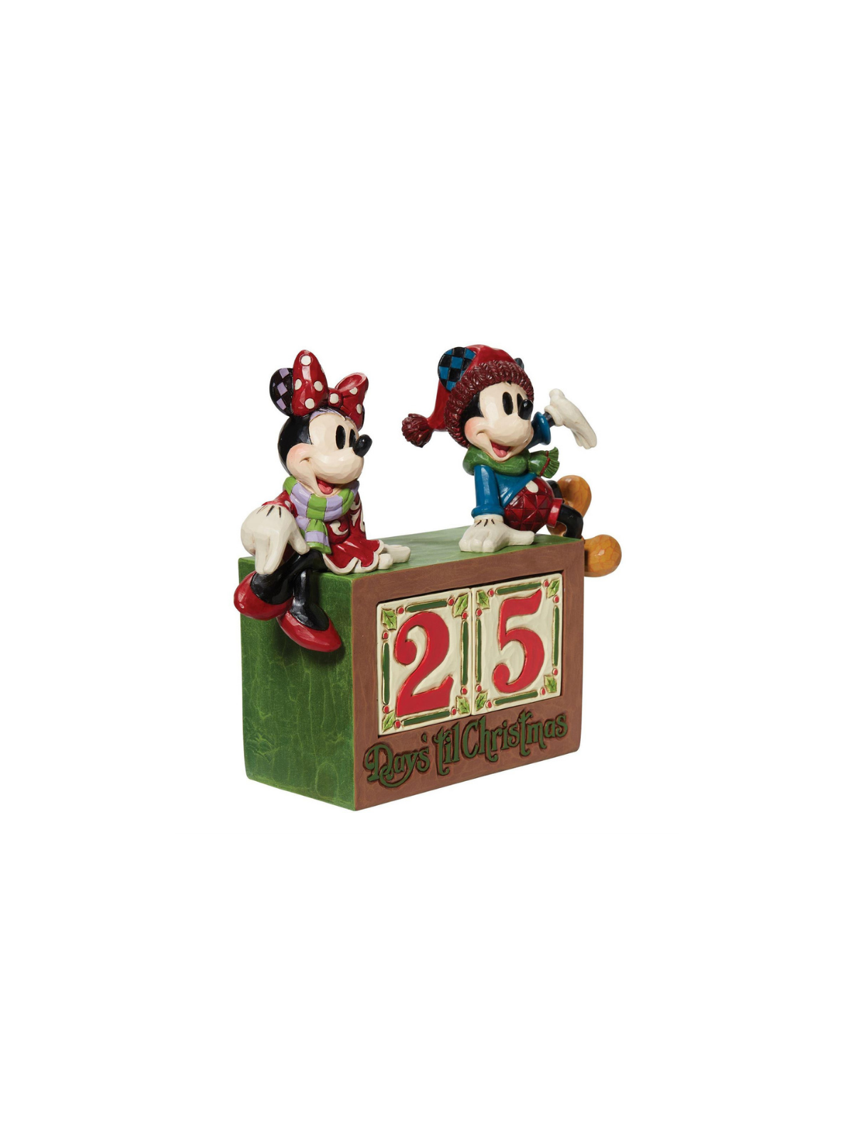Figurine Mickey & Minnie décompte de Noël disney traditions 6013057