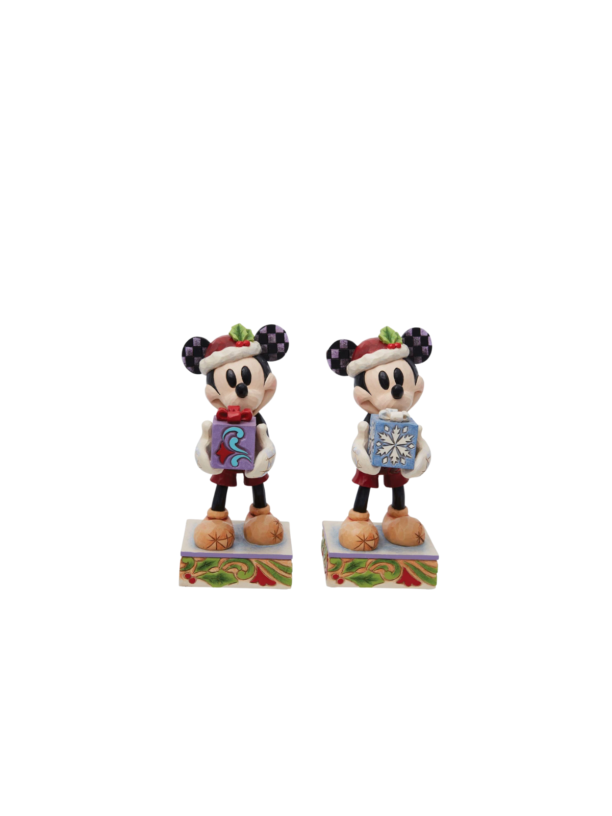 Figurine Mickey de noël avec un cadeau surprise Disney traditions 6013060