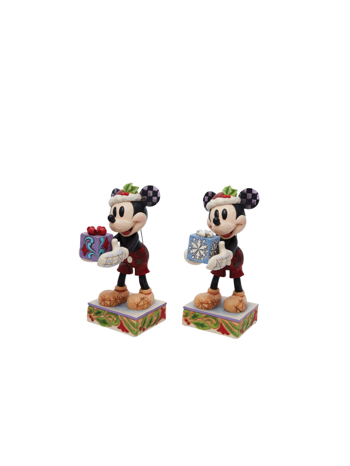 Figurine Mickey de noël avec un cadeau surprise Disney traditions 6013060