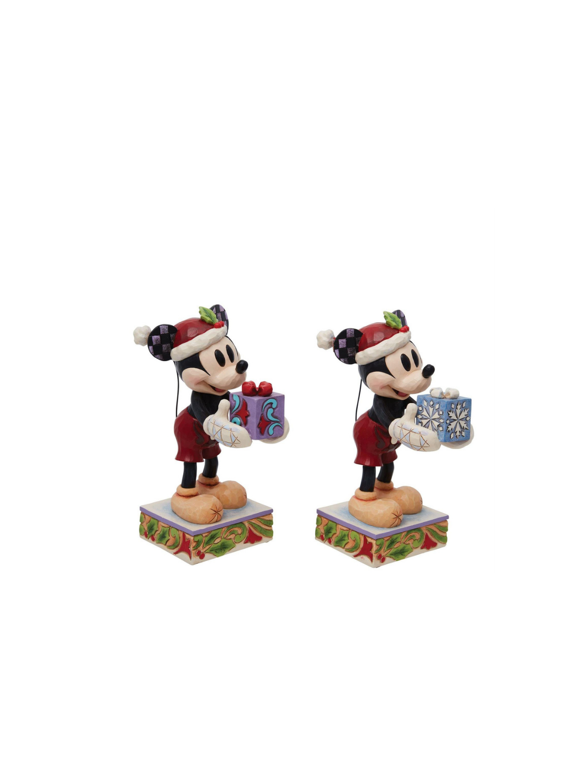 Figurine Mickey de noël avec un cadeau surprise Disney traditions 6013060