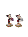 Figurine Mickey de noël avec un cadeau surprise Disney traditions 6013060