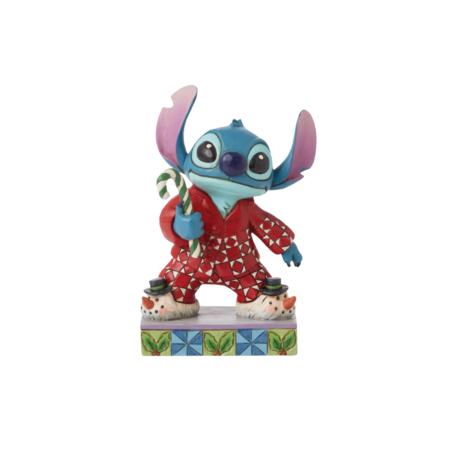 Figurine Stitch en pyjama de noël Disney traditions 6015008
