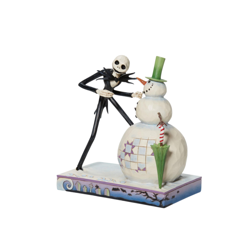 Figurine Jack avec le bonhomme de neige NBX Disney traditions 6013056