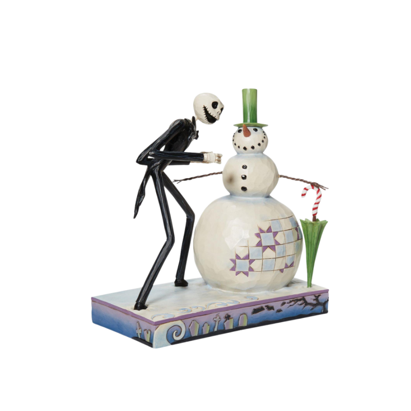 Figurine Jack avec le bonhomme de neige NBX Disney traditions 6013056