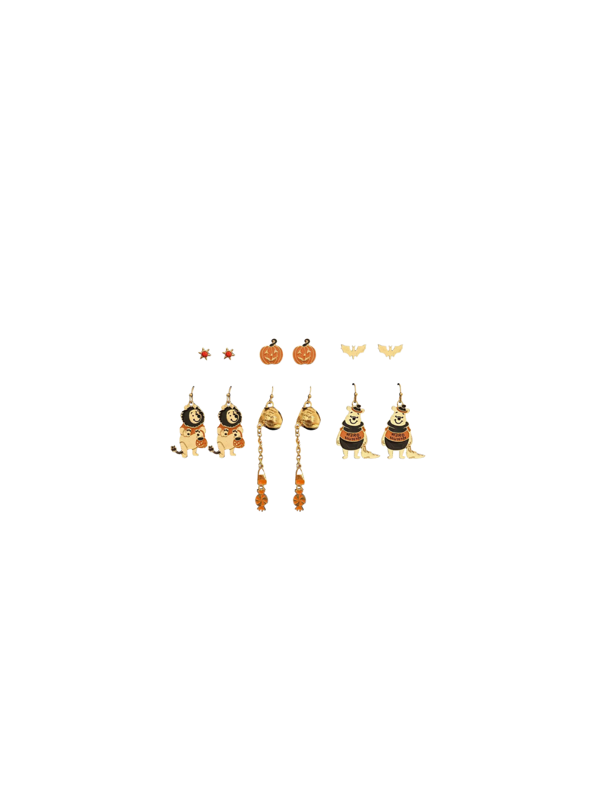 Set boucles d'oreilles halloween winnie l'ourson