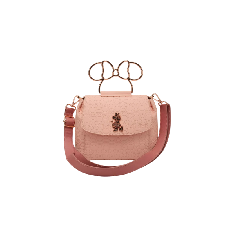 Sac à bandoulière embossed blush Minnie Mouse LOUNGEFLY