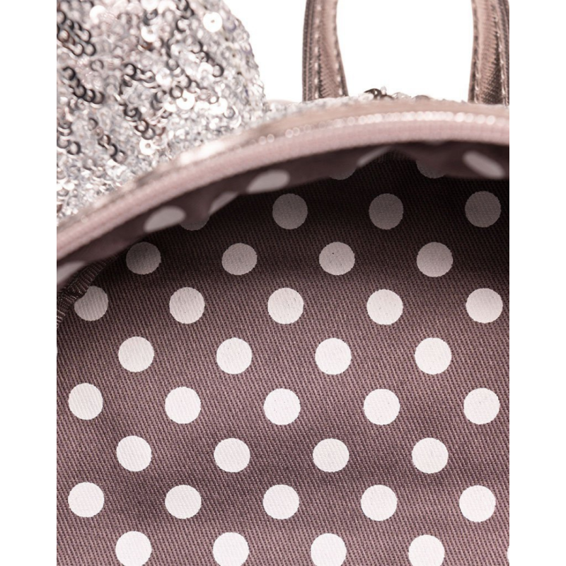 Sac à dos Minnie Sequins Argentés LOUNGEFLY