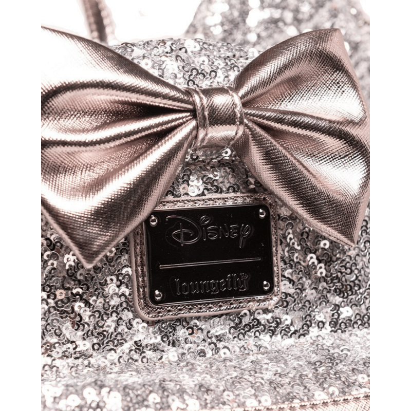 Sac à dos Minnie Sequins Argentés LOUNGEFLY