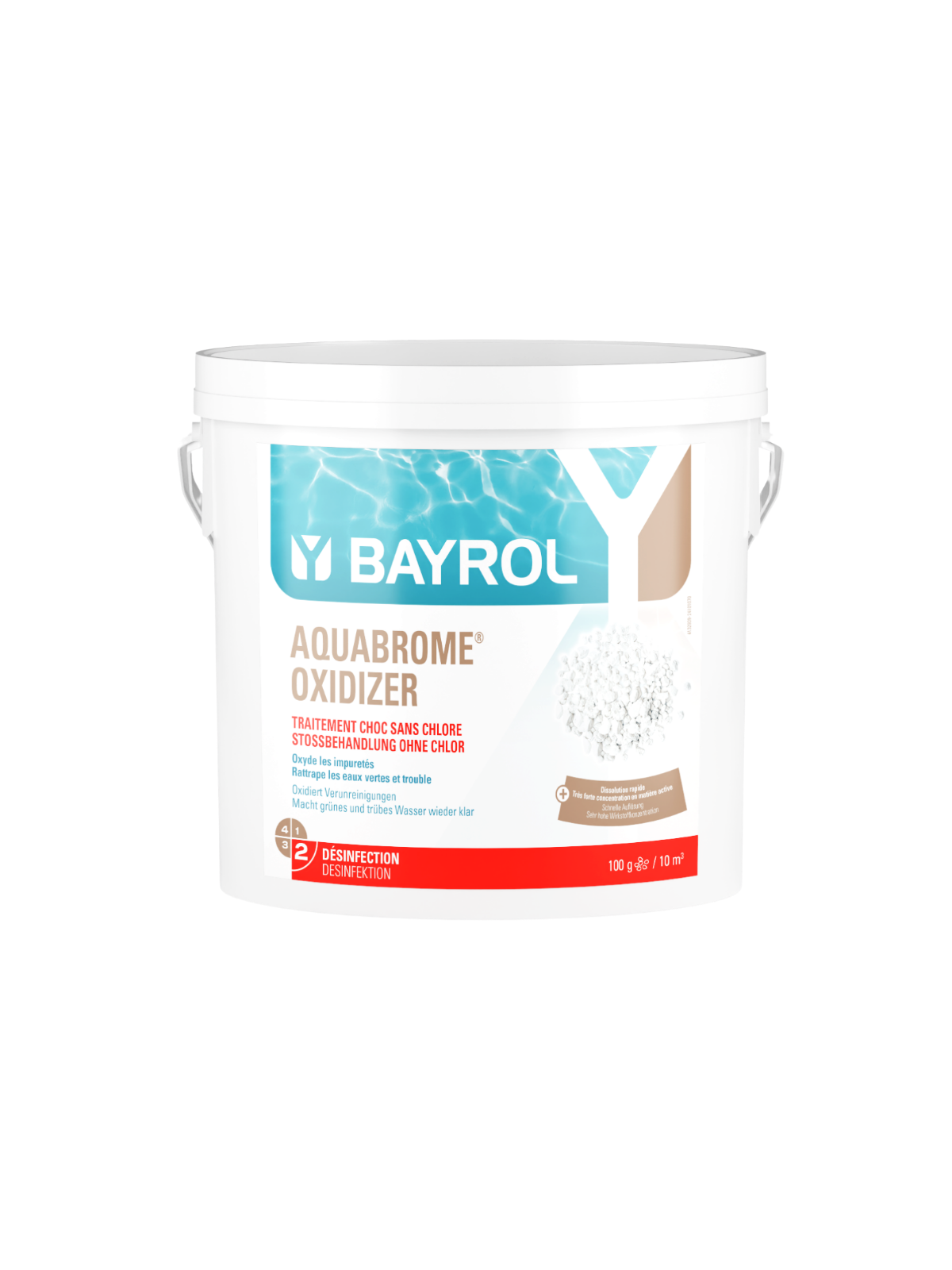 Aquabrome Oxidizer BAYROL 5 KG,Traitement Choc Brome Piscine