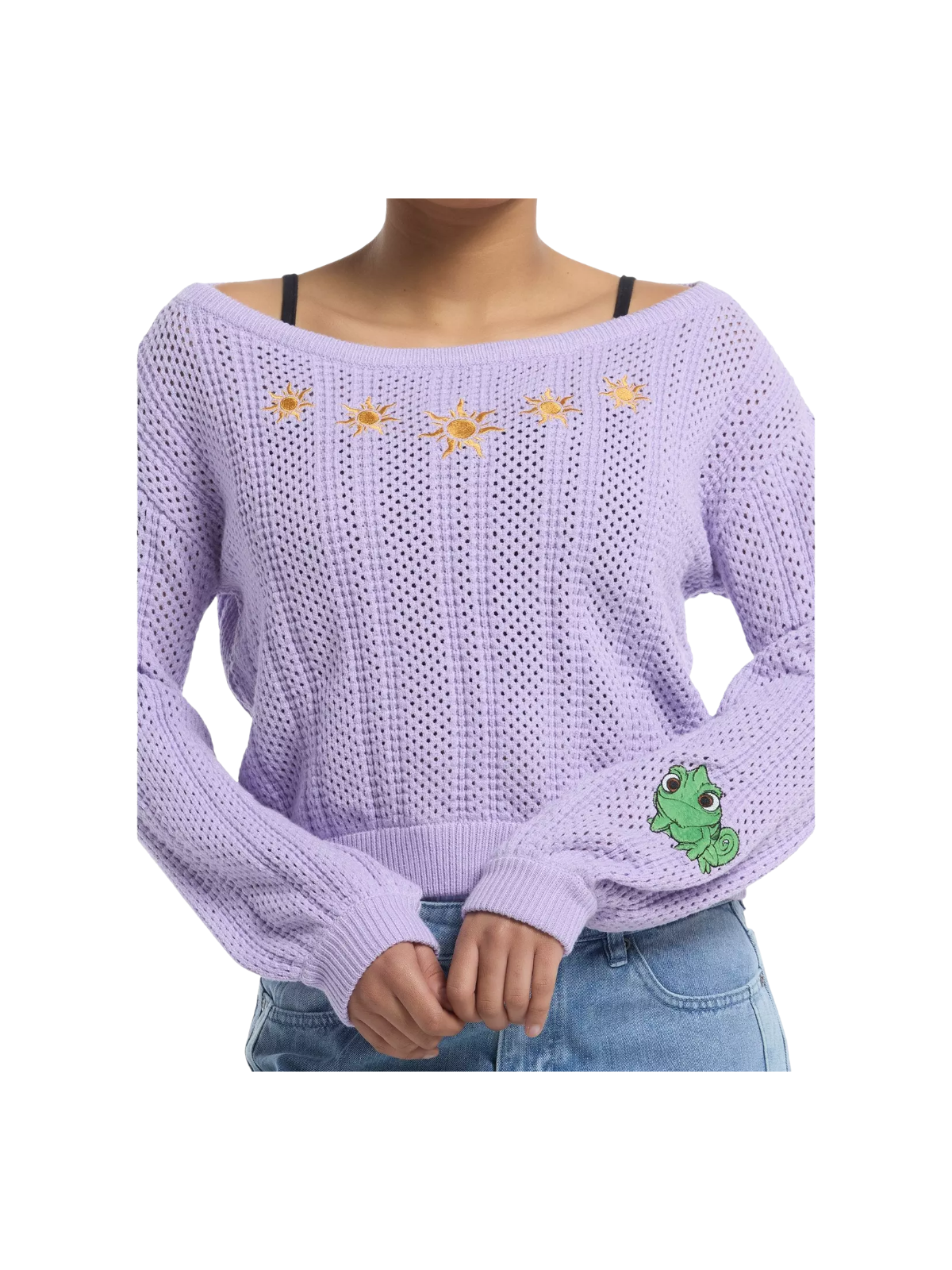 Pull en tricot Soleils emmêlés et Pascal Raiponce DISNEY