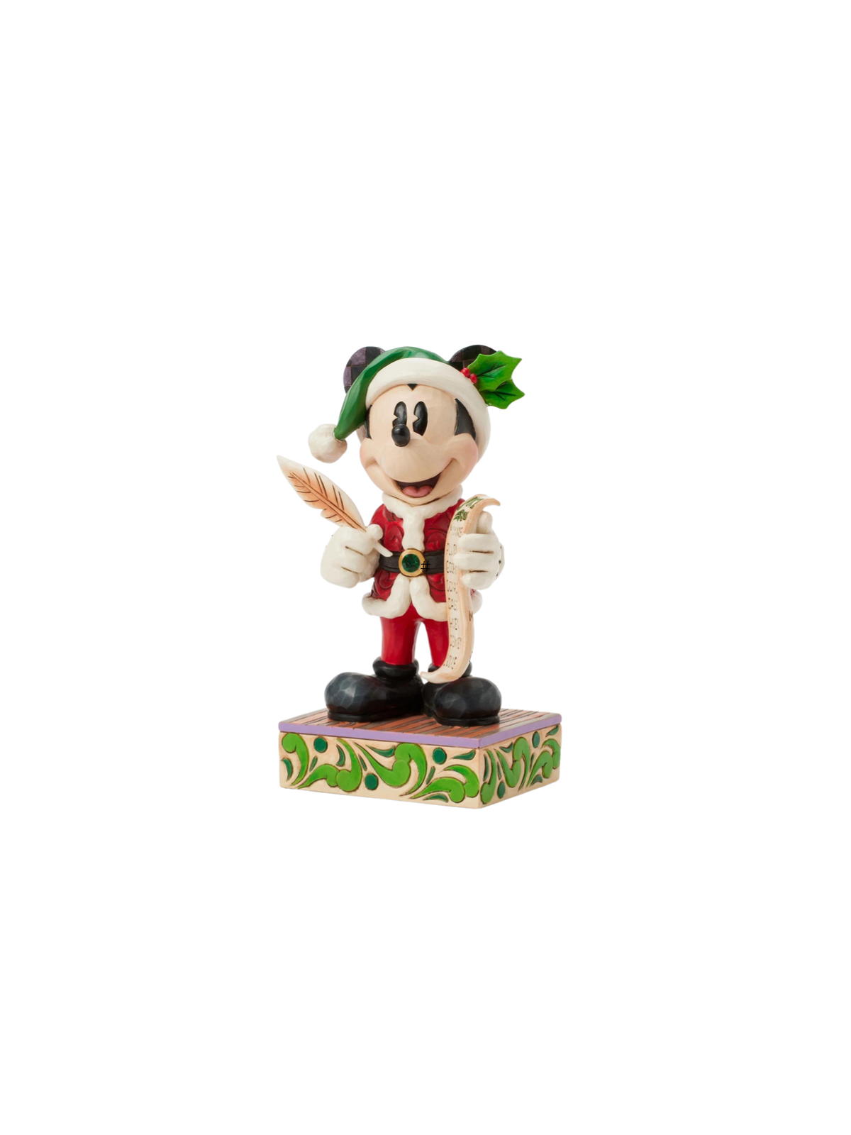 Figurine Mickey père noël avec liste Disney traditions 6016890