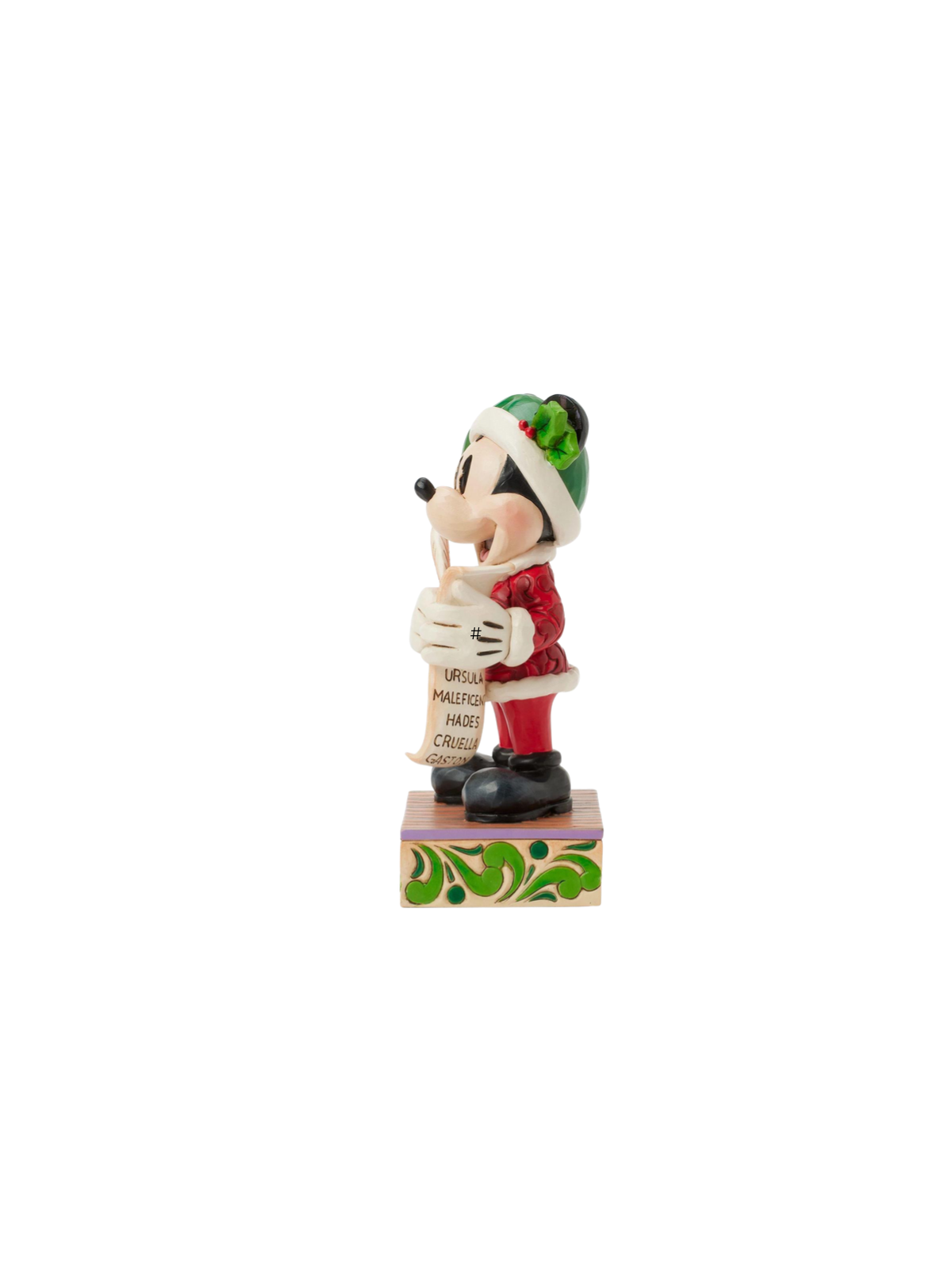 Figurine Mickey père noël avec liste Disney traditions 6016890