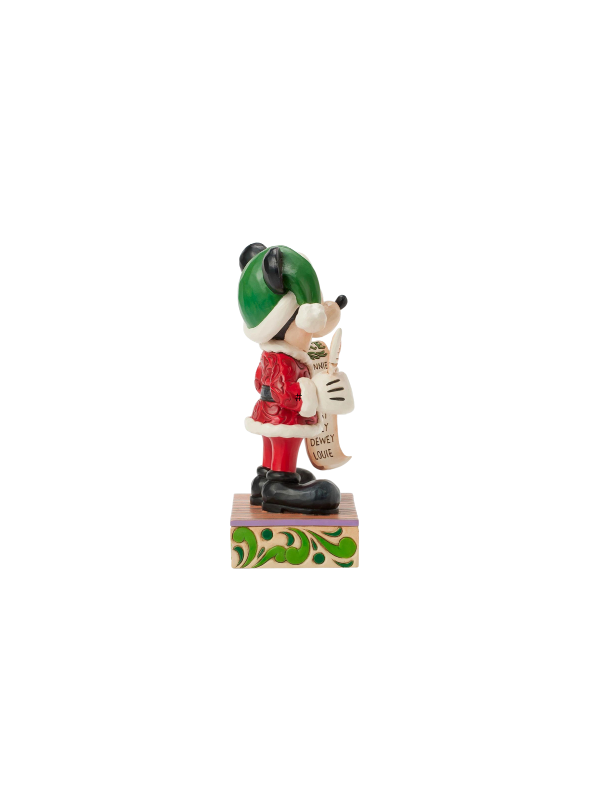 Figurine Mickey père noël avec liste Disney traditions 6016890