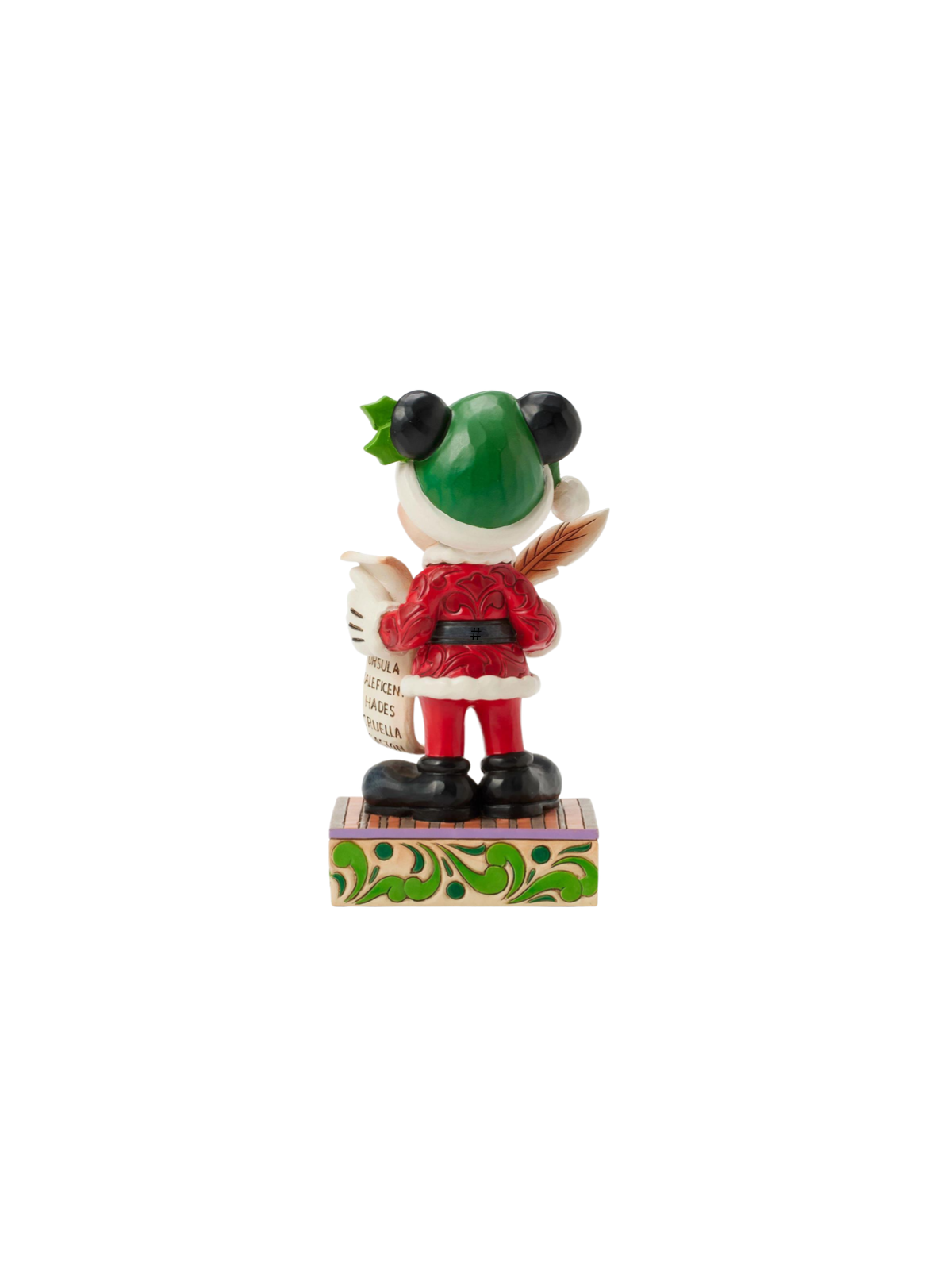 Figurine Mickey père noël avec liste Disney traditions 6016890