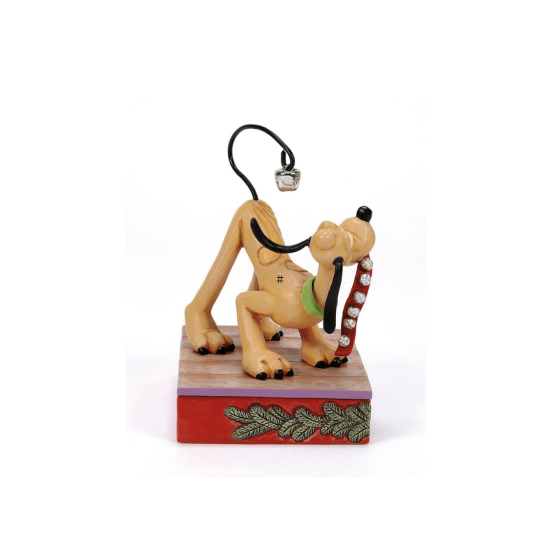 Figurine Pluto clochette de noël sur la queue Disney traditions 6016885
