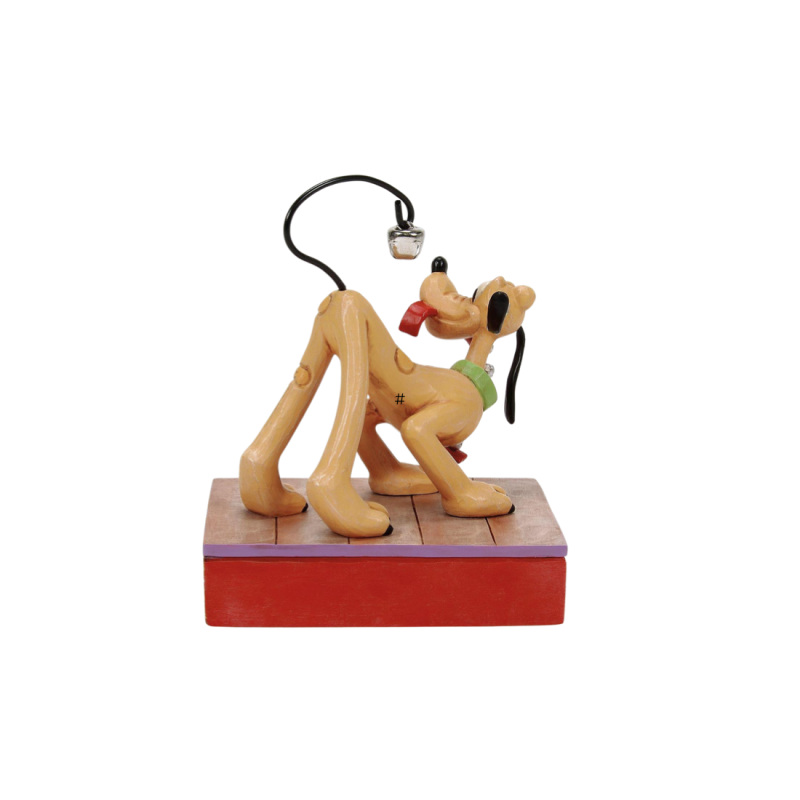 Figurine Pluto clochette de noël sur la queue Disney traditions 6016885