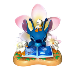Figurine Stitch et Ducks Reading books Disney