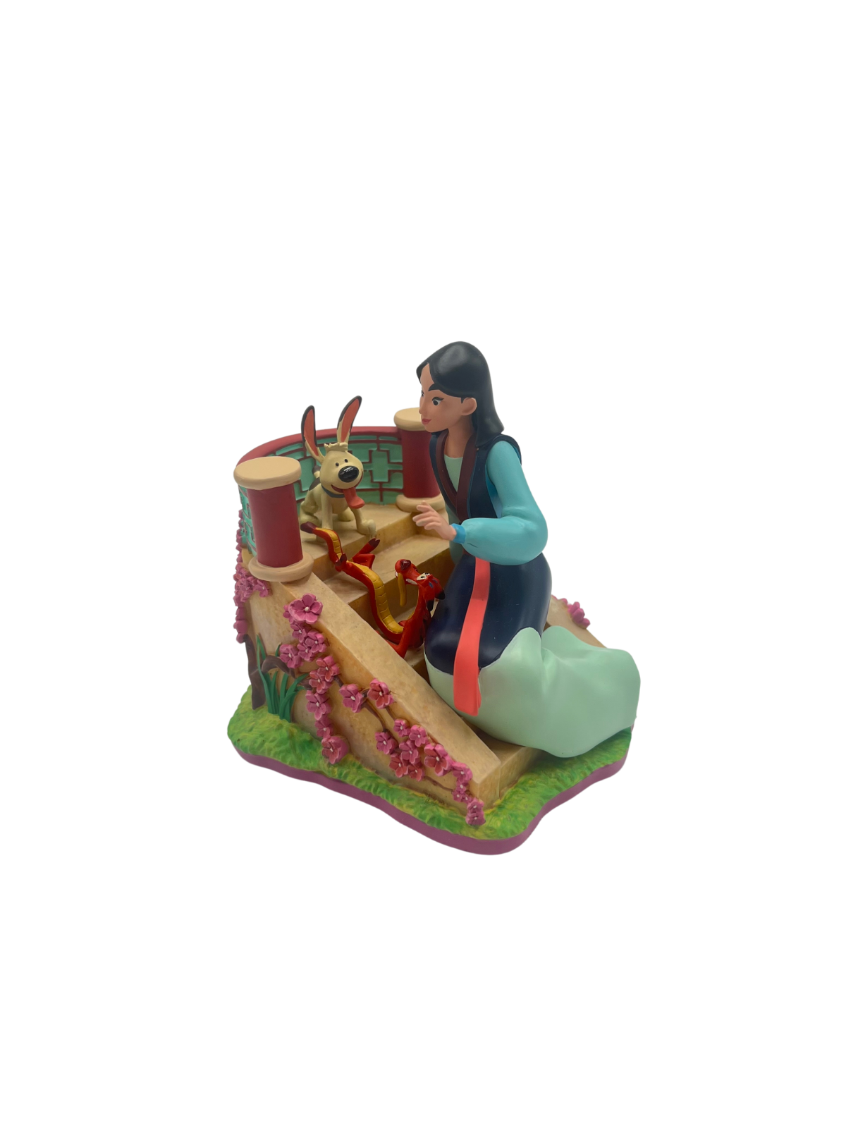 Figurine Mulan escalier Disneyland Paris
