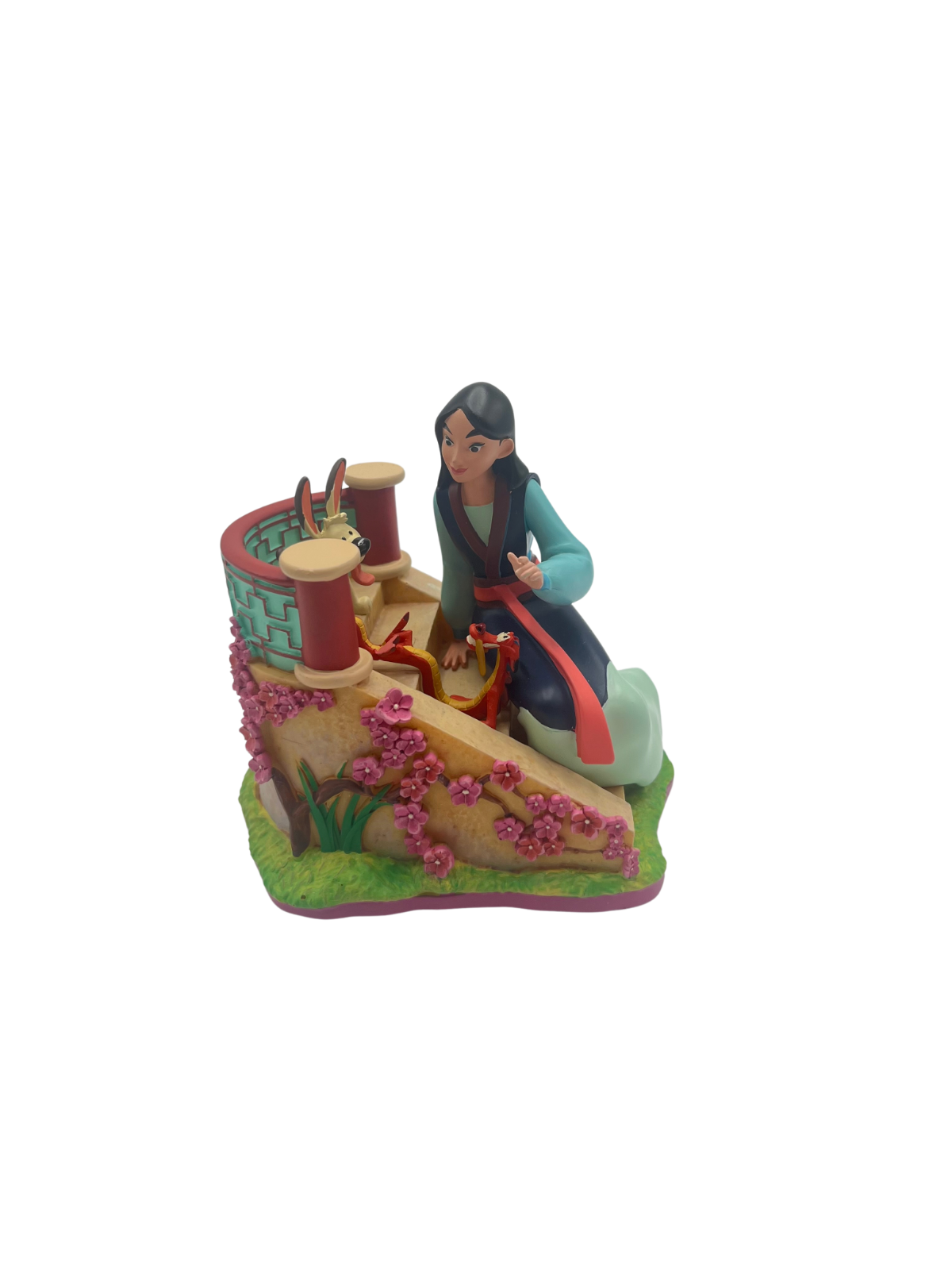Figurine Mulan escalier Disneyland Paris