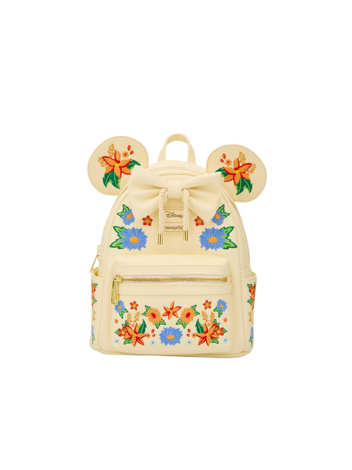 Sac à dos orange floral ears Minnie Mouse Import LOUNGEFLY