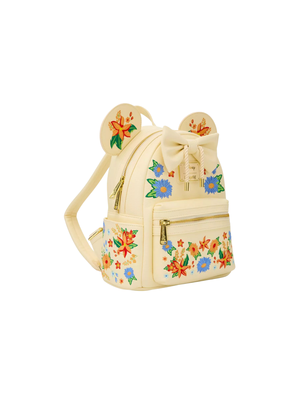 Sac à dos orange floral ears Minnie Mouse Import LOUNGEFLY